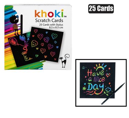 ART+CRAFT 25 SCRATCH ART NOTES 9X9cnm