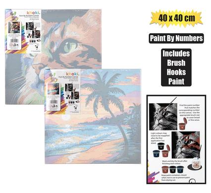 ART+CRAFT PAINT-BY-NUMBER CANVAS 40X40cm
