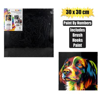 ART+CRAFT PAINT-BY-NUMBER BLACK 40x40cm