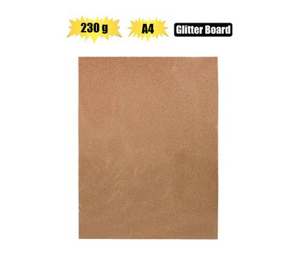 ART+CRAFT A4 GLITTER BOARD 230GSM RS GLD