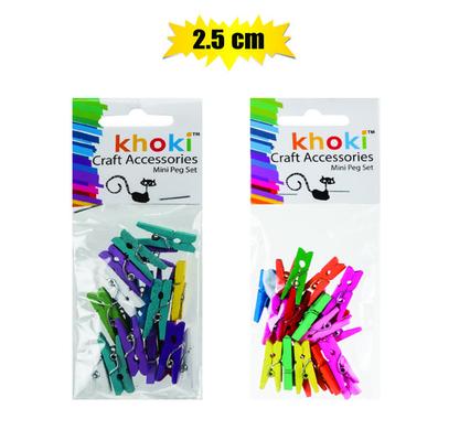 ART+CRAFT MINI WOODEN PEG CLIP 20PC