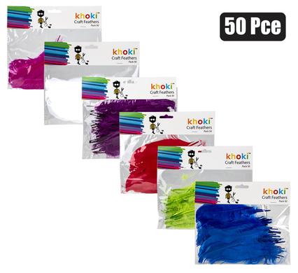 ART+CRAFT ACCESSORIES FEATHERS 50PCE
