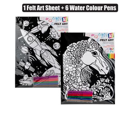 ART+CRAFT FELT ART COLOURING ASSTD