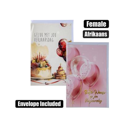 CARD & ENVELOPE BIRTHDAY - FEMALE AFR 2