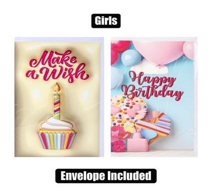 CARD & ENVELOPE BIRTHDAY - GIRL (2)
