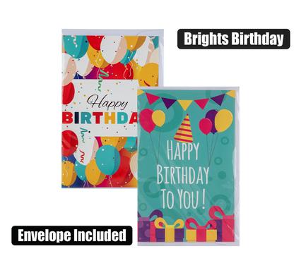 CARD & ENVELOPE BIRTHDAY - BRIGHTS