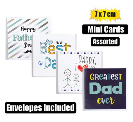 CARD & ENV MINI FATHERS DAY 7x7cm