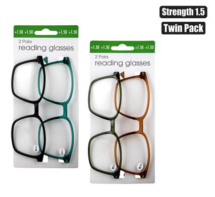 READING GLASS TWIN PACKS     STRNGTH:1.5