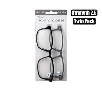 READING GLASS TWIN PACKS     STRNGTH:2.5