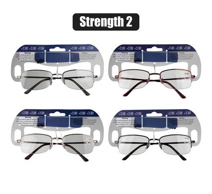 READING GLASS METAL ASSTD STRENGTH:2