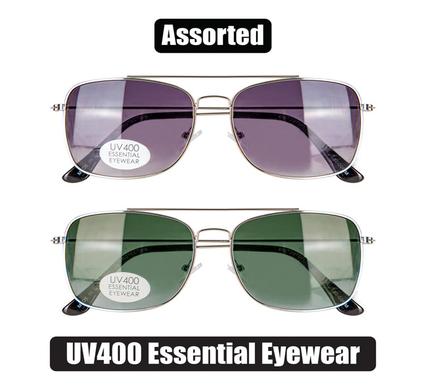 SUNGLASS ESS/MENS SQUARED METAL