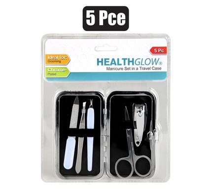 NAIL MANICURE SET 5PC+BAG BLISTER H/GLOW