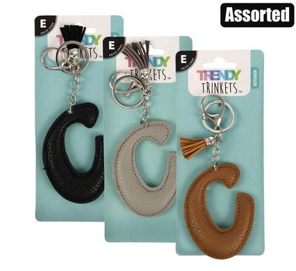 KEYCHAIN ALPHA FAUX-LEATHER C