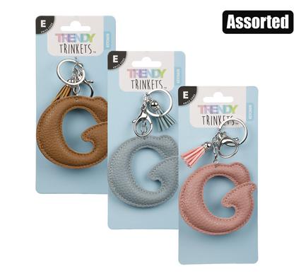 KEYCHAIN ALPHA FAUX-LEATHER G
