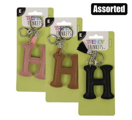KEYCHAIN ALPHA FAUX-LEATHER H