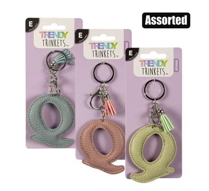 KEYCHAIN ALPHA FAUX-LEATHER Q