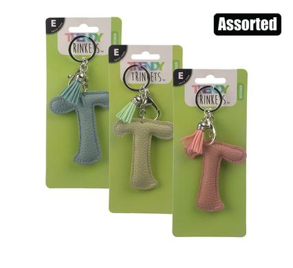 KEYCHAIN ALPHA FAUX-LEATHER T