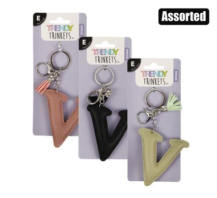 KEYCHAIN ALPHA FAUX-LEATHER V