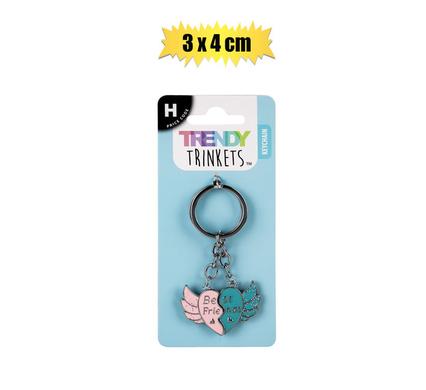 KEYCHAIN BEST FRIENDS HEART   4 X 3cm
