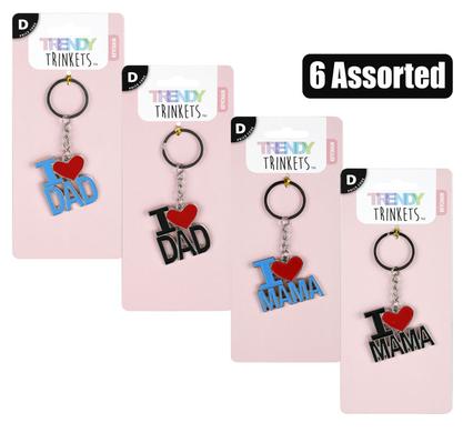 KEYCHAIN MTL DAD/MOM ASSTD