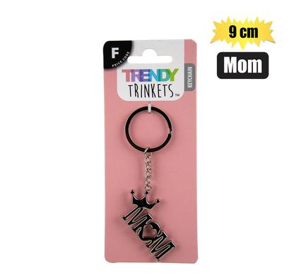 KEYCHAIN SILVER MTL MOM  9cm