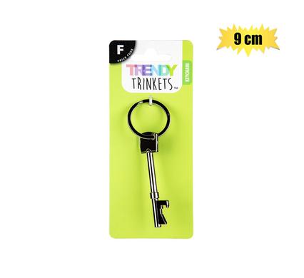 KEYCHAIN SILVER MTL BOTTLE OPENER 9cm