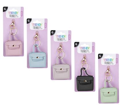 KEYCHAIN MINI BAG 6x2cm ASST