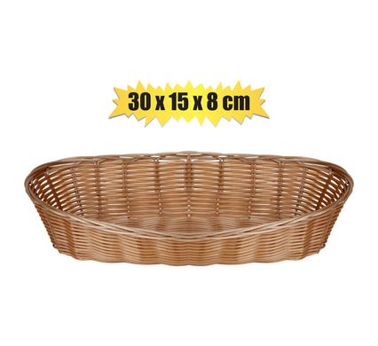 WOVEN PLASTIC BASKET 30x15x8cm
