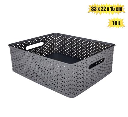 BASKET PL KNIT 10L 33x22x15cm