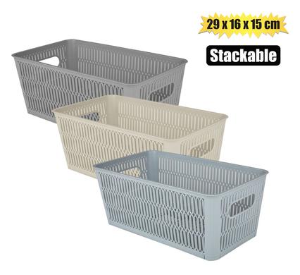 BASKET PL STACKABLE 3,8L 29x16x15cm