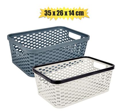 BASKET PL HONEYCOMB 35x26x14cm