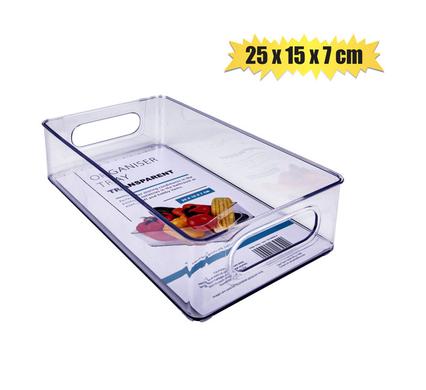 ORGANISER TRAY CLEAR 25x15x7cm