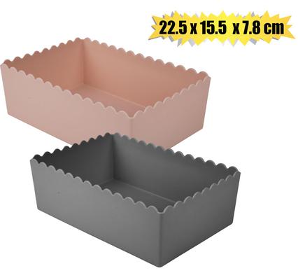 BASKET PL FLOWER DESIGN 22.5x15.5x7.8cm