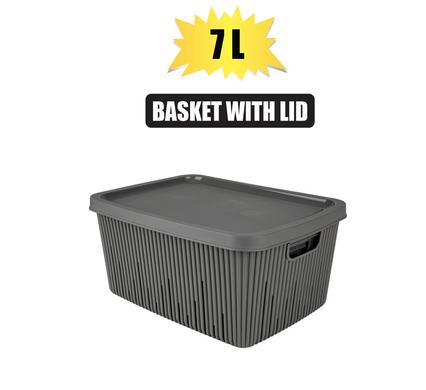 BASKET PL MULTI USE W/LID 7L