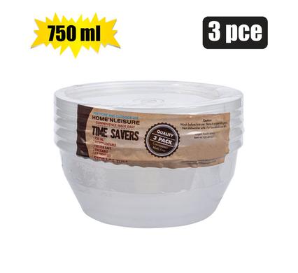 CONTAINER MICRO/FREEZER 3PC RND 750ml