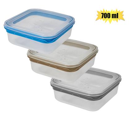 CONTAINER TWO-TONED 700ml SQUARE