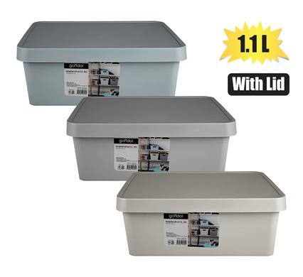 STORAGE BOX PL VINTO DESIGN W/LID 11L