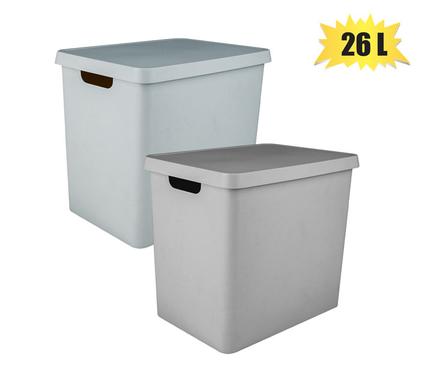 STORAGE BOX PL VINTO DESIGN W/LID 26L