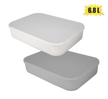 STORAGE BOX SHELL DESIGN WITH LID 6,8L