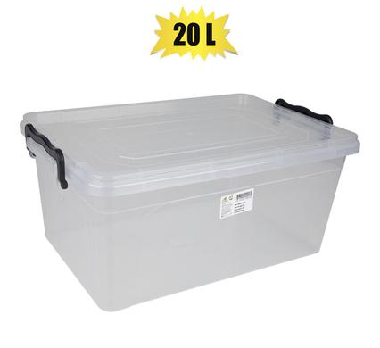 STORAGE BOX MAXI CLEAR 20L 48x32x20cm