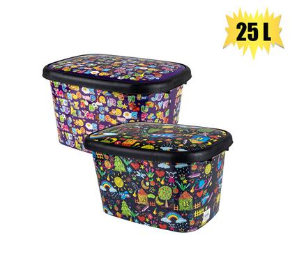 STORAGE BOX DECORATED DEEP 12L