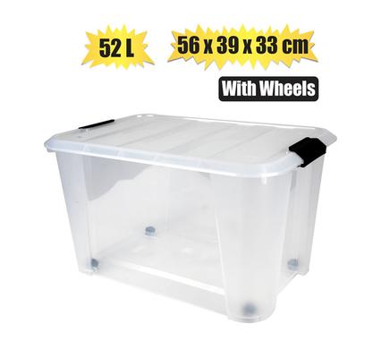 STORAGE BOX ROLLER 52L 56x39x33cm