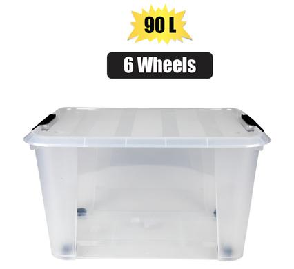 STORAGE BOX ROLLER 90L 68x46x39cm