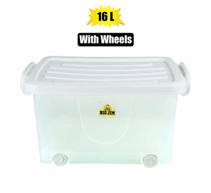 STORAGE BOX GLIDER 16L 39x30x19cm WHEELS