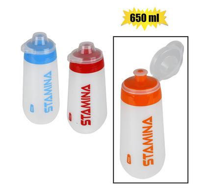 WATER BOTTLE 650ml STAMINA ASSTD COLOURS