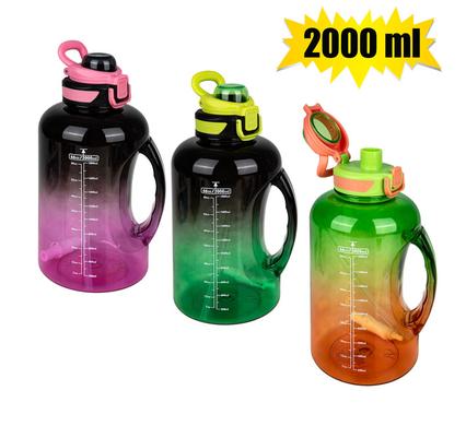 WATER BOTTLE 2L 2-TONE CARRY HANDLE
