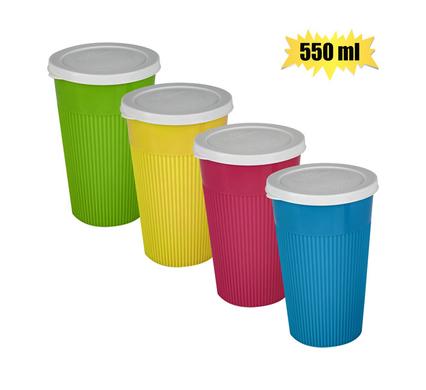 TUMBLER PL 550ml W/LID