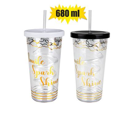 TUMBLER WITH STRAW 680ml