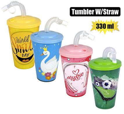 TUMBLER WITH STRAW 330ml