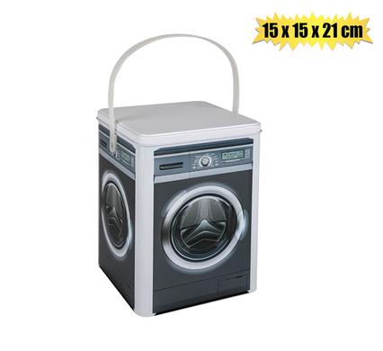 STORAGE TIN WASHING MACHINE 15x15x21cm